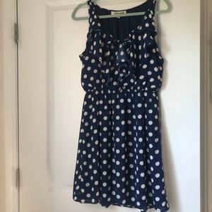 Navy Polka Dot Dress